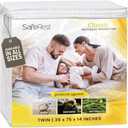 SafeRest Waterproof Mattress Protector Twin Size – Absorbent Breathable Soft Fitted Bed Cover with 18" Deep Stretchable Pockets – Machine Washable Twin Mattress Cover