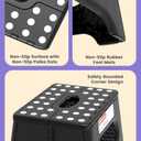 HBTower Folding Step Stool 9 Inch - Holds 600 lb, Non-Slip Surface & Carry Handle - Sturdy Step Stool for Kids, Toddlers & Adults - Compact Foldable Foot Stool for Kitchen, Bathroom, Bedroom, Outdoor