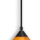 Pendant Lighting, Modern Handblown Amber Color Glass, Oval Art Shade Hanging Light, Oil Rubbed Bronze Finish for Kitchen, Dining Room, Foyer Decor 4.7" Shade (1 Pack)