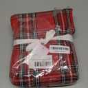 PurpleEssences Tartan Plaid Tablecloth - Water Resistant Wipeable Washable Checkered 60 x 104 Inch Table Cloth for Outdoor Picnic Dining - Christmas Holiday Winter - Red and Green