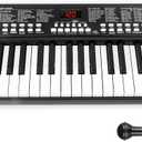 37 Keys Piano Keyboard for Beginners -1200mAh Rechargeable Electronic Musical Instrument with Mic LED Screen 200 Tones 200 Rhythms 50 Demos, Birthday Gift for Kids, Standard 37-key