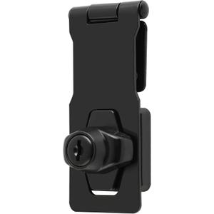 Alise Keyed Hasp Lock,4 Inch Safety Packlock Clasp Hasps Latch, Black Door Hinge Lock with Keys Keyed Locking Hasps for Cabinet, Closet, Drawer, Barn, Fence, Garage Doors