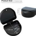 Retainer Case Denture Case: BVN Orthodontic Dental Case, Slim Braces Case, Mouth Guard Case, Denture Box, Teeth Aligner Case, Night Guard Case Container Storage Holder Black