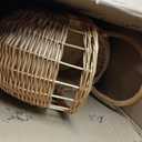 Wicker Carriage,Woven Rattan Stroller Shaped Flower Basket,Natural Willow BranchesUsed for Welcoming Infants, Wedding Parties, Home Decor, Floral Decoration, 21.85x14.37x8.86 inches