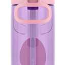 Ello Ellies 16oz Plastic Kids Water Bottle with Straw and Built-in Carrying Handle and Leak-Proof Locking Lid for School backpack, Lunchbox and Outdoor Sports, Cat