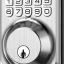 TEEHO TE001 Keyless Entry Door Lock with Keypad - Smart Deadbolt Lock for Front Door with 2 Keys - 0Auto Lock - Easy Installation - Satin Nickel