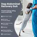 Nanaki Dog Wound Care Shirt,Dog Leg Sleeve to Stop Licking Rear Leg and Abdomen,Pet Surgery Suit Female Spay,Dogs Onesie for Surgery Female Male,Pet Surgical Recovery Suit Female Wound Heal Clothes, Medium