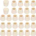 PATIKIL Chair Leg Floor Protectors, 32 Pcs 1" ID Round Non-Slip Rubber Furniture Chair Leg Tips Cap for Hardwood Floor Furniture Feet Cover Carpet, White