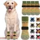 KOOLTAIL Dog Socks Shoes for Hot Pavement to Prevent Licking Paws, Winter Dog Boots&Paw Protector for Hardwood Floors Anti Slip, Traction Control Grip Booties for Small, Medium Senior Dog, Green SM