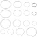 Anti-Allergy Plastic Hoop Ear Retainers, Clear Nose Rings, 18 Guage,  With Buckle, For Sensitive Ears & Skin