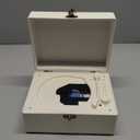 Rechargeable Leather CD Player with Speakers, Bluetooth Transmitter, Festival Gift, BGM Player for Home Decor., white