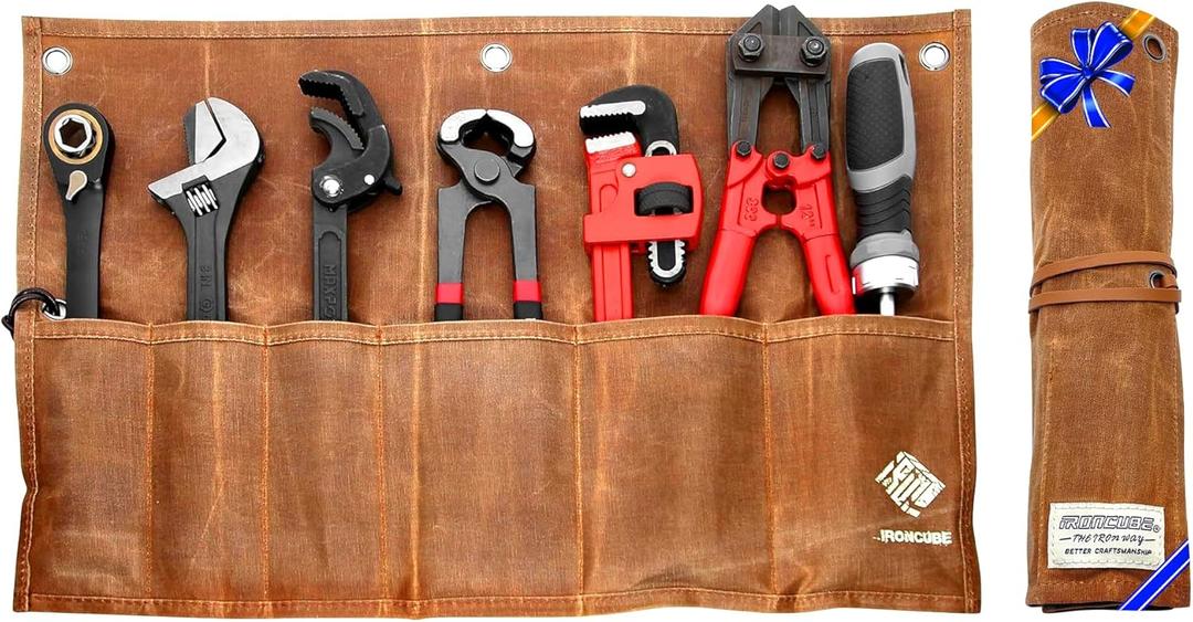 Tool Pouch, Roll-Up Storage Bag for Hand Tools & Wrenches