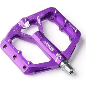 ANSJS Mountain Bike Pedals MTB Pedals Bicycle Flat Pedals Aluminum 9/16" Sealed Bearing Lightweight Platform for Road Mountain BMX MTB Bike