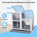 2-Story Guinea Pig Cages Wooden Indoor Rabbit Hutch Hamster Cage with Openable Roofs, Removable Tray and Wide Ramp, Small Animal Habitats for Hamsters, 
Product Dimensions	29.25"L x 15.75"W x 28.5"H
Gap Size	0.5 inches