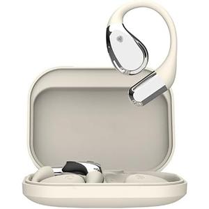Open-Ear Bluetooth Earbuds with Hook Design, Long Battery Life, Clear Calls, Lightweight, Secure Fit, Workout Ready, DeepWhite