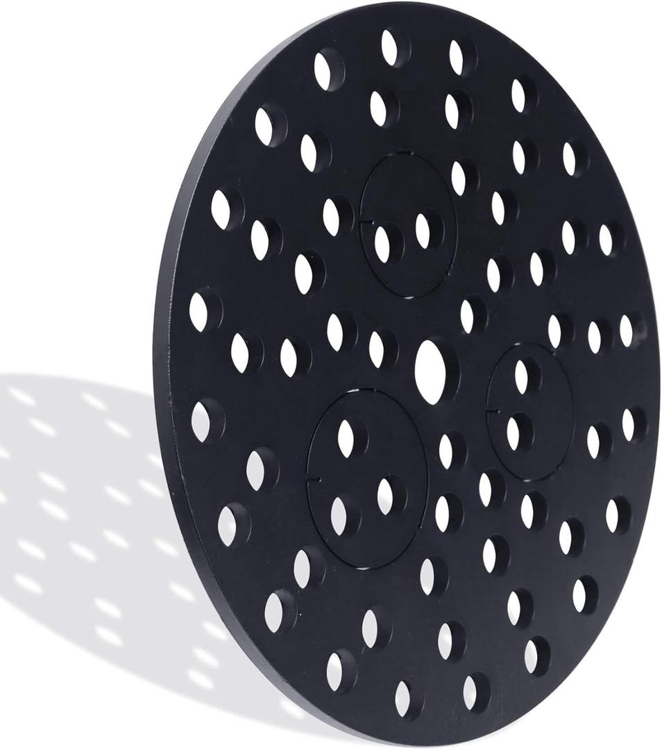 Bueyfolt 7" Cast Iron Drain Cover with Removable Drain Ports, Garage Drain Cover, Floor Drain, Floor Strainer