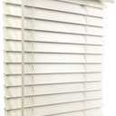 US Window and Floor 2" Cordless Faux Wood Blinds, Fit Windows 35" - 35 1/4", (Blind Size 34 5/8" x 84"), Inside Mount (Smooth White)