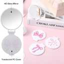 48 Pcs Compact Mirror Bulk, Round Mini Bow Makeup Mirrors Portable Small Folding Pocket Mirror for Women, Girls, Daily Use, Daily Use (3 Styles)
