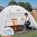 VEVOR Portable Paint Booth Tent, 116.14 x 114.96 x 79.53 inch Painting Tent Station, Spray Shelter with Built-in Floor & Mesh Screen, Large Space, Oxford Spray Painting Tents for Cupboard, Chairs, L116*W115*H80inch