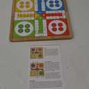 12 Inch Ludo & Snakes & Ladders 2-in-1 Classic Board Game for Adults & Kids, Includes 1 Board, 2 Dice, 16 Pieces, Rules & Carrying Bag