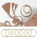 40Pcs Macrame Hoops Ring, BetterJonny 2 Inch Metal Craft Rings Hoops Gold Dream Catcher Rings Wreath Hoop Rings for Home Decorations DIY Crafts and Wall Hanging Crafts