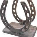 Comfy Hour Praying Antique and Vintage Collection Cast Iron Solid Heavy Horseshoe Napkin Holder, Aged Old Fashioned