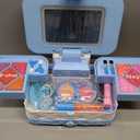 57 in 1 Kids Makeup Kit With 3-Color LED Mirror, Real Washable, Perfect Girl Birthday Gift, Age 3+ (Blue)