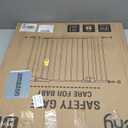 Keny 29.7"-46" Baby Gate for Stairs, Auto Close Dog Gates for Doorways, Pressured Mounted No Drilling Pet Gate Extra Wide, Easy Walk Thru Stair Gate, 30" Tall, White