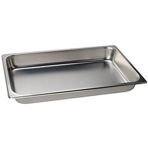 2 1/2" Deep, Full Size Standard Weight Economy Stainless Steel Steam Table / Hotel Pan, 6 pans
