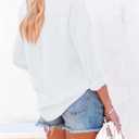 Aoudery Button Down Shirts for Women Long Sleeve Collared Blouses V Neck Work Business Office Tunic Chiffon Tops