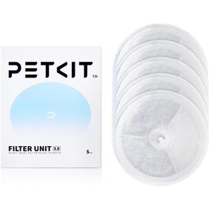 PETKIT Upgraded Filter Units 3.0 for PETKIT Pet Water Fountains Eversweet 2S/3/3 Pro,Eversweet Solo/Solo2/Solo SE & CYBERTAIL, Replacement Filters (5 pcs)