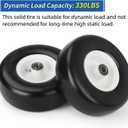 GICOOL 9x3.50-4 Flat Free Lawn Mower Tires, 9" Smooth Tread Front Wheel Assembly Fits Exmark Metro/Scag SW Series Zero Turn Mowers, Adjustable Hub 3.5"-5", 3/4" & 5/8" Bearing, 2-Pack