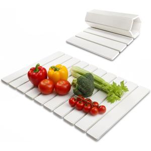 Large Stone Dish Drying Mat for Kitchen Counter, 24"16" Collapsible Quick Drying Dish Mat, Eco-friendly, Ultra Absorbent Diatomaceous Earth Mats for Dishes Cookware Cups, Match Any Countertop