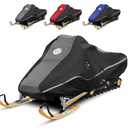 LIBZAKI Snowmobile Cover Waterproof Sled Ski Cover 600D Heavy Duty Oxford Fabric Freeze-Resistant Down to -40°F Compatible with Polaris,Ski-Doo,Arctic Cat,Yamaha,Lynx,Camso,CFMOTO 106"-115" Gray