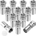 12 Pack Hydraulic Hose End Fittings: 1/2" I.D. Hose x 3/4" JIC 37 Female Swivel Crimp Fittings With Protection Cover