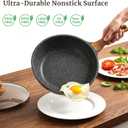 YASHE 11 Inch/4.5 QT Nonstick Deep Frying Pan w/Glass Lid, Dishwasher Safe | Induction Ready, Non-Toxic Saute Pan with Helper Handle Cooking Skillet Pan for All Stovetops PFOA/PFOS Free