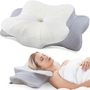 DONAMA Cervical Pillow for Neck and Shoulder Pain Relief, Cooling Contour Memory Foam Pillow, Dual-Height Ergonomic Neck Support Pillow for Side Back Stomach Sleepers with Removable Pillowcase King Size 