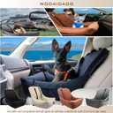 WOOAIDAGG Dog Car Seat for Small Dogs,Ultra-Soft Fabric,2 Storage Pockets & Safety Leash,Adjustable Straps,Easy to Install,Fully Detachable and Washable(Beige)