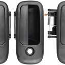 X4XZ 3PCS Exterior Door Handle Set Front Left & Right & Rear Right Side Compatible with 1996-2009 Chevy Express GMC Savana 1500 2500 3500 Van Replaces# 79320, 79321, 83373