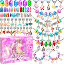 AMAZING TIME 130 Pcs Charm Bracelet Making Kit, Jewelry Toy for Girl Age 8-12 Beads Craft Set for 5 6 7 8 9 10 11 12 Year Old Teenage Birthday Gift