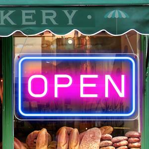 Open Signs for Business, 23"x 12" Large LED Neon Open Sign with ON/OFF Switch adapter, Ultra Bright and Eye-catching Electric Light Up Sign for Bar, Salon