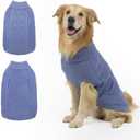 Mihachi Turtleneck Dog Sweater - Winter Coat Apparel Classic Cable Knit Clothes with Leash Hole for Cold Weather, Ideal Gift for Pet in New Year Grayish Blue M