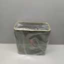 Transparent Trash Can, Bathroom Trash Cans with Lids, 3.5 Gallon Garbage Can for Bedroom, Office, Plastic Slim Waste Basket with Press Top Lid, 15L Clear Trash Bin for Home, Kitchen (Green)