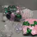 Simgoing 108 Pcs Witch Theme Christmas Ball Ornament Pink Green Christmas Decor Include Hanging Balls Pink Green Bows and Hanging Crystals Acrylic for Witch Holiday Decor Wizard Party Supplies