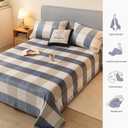 Fleece Bed Blankets Throw Size - Soft Lightweight Plush Fuzzy Cozy Luxury Blanket Microfiber Throw for Couch Bed,All-Season Breathable,40x60 Inches (Checkered Blue)