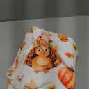 Thanksgiving Blanket, Cute Turkey Pumpkin Blankets,Thanksgiving Gifts, Soft Plush Flannel Leaves Pattern Quilts for Bed Sofa Chair Room Decoration, 30"x40"