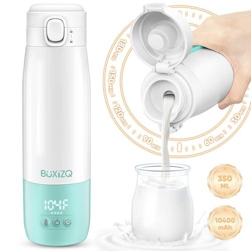 Portable Bottle Warmer for Travel,Portable Milk Warmer for Baby-12oz Ceramic Heater Heating,Fast Charging & Cordless Portable Baby Bottle Warmer -Dual Heating Modes for Breast Milk & Water,Green