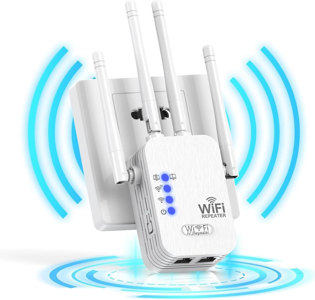 WiFi Extender, WiFi Extenders Signal Booster for Home Up to 9000 sq.ft 5G/2.4G, WiFi Range Extender, Wireless Repeater, Long Range Amplifier with Ethernet Port, Alexa Compatible.