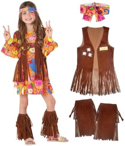 Morph 70s Outfits For Girls, Girl Hippie Costume, 60s Outfits For Girls, Hippie Costume For Kids, Kid Disco Outfit, Large