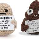 HELVAK Funny Gifts Mini Potato Cute and Funny White Elephant Gift Suitable for Birthday (Potato+Poo)